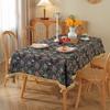 Polyester Cotton Color Woven Jacquard Flower Geometric Gold Fringed Tablecloth Rectangular Coffee Table Tablecloth Dining Table Cloth