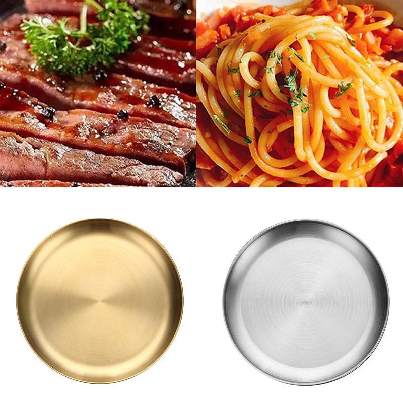 Stainless Style Dinner Plates Gold Serving Plate Restaurant Fish BBQ Skewers Seafood Sushi Plate Large Flat Storage Tray