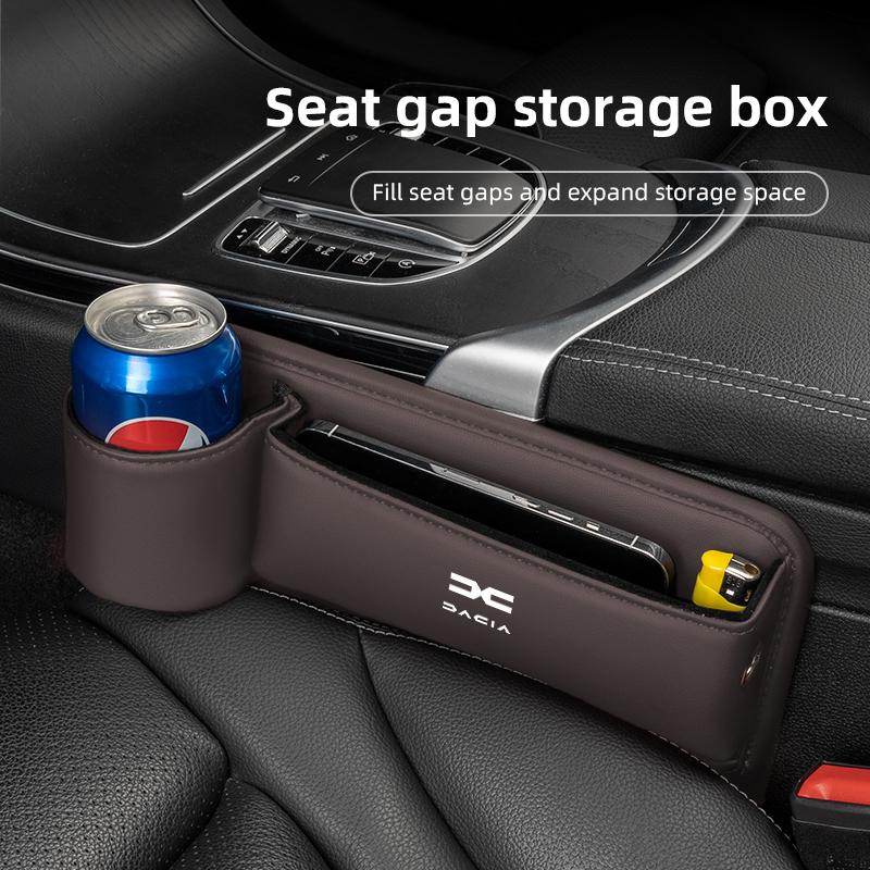BGS1 Car Seat Gap Water Cup Holder Side Organizer Pocket For Dacia Logan Sandero Duster Lodgy Spring Jogger Dokker Stepway Bigster