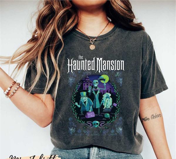 Винтажная футболка The Haunted Mansion, Ретро-футболка Disney на Хэллоуин Размер S-5XL M