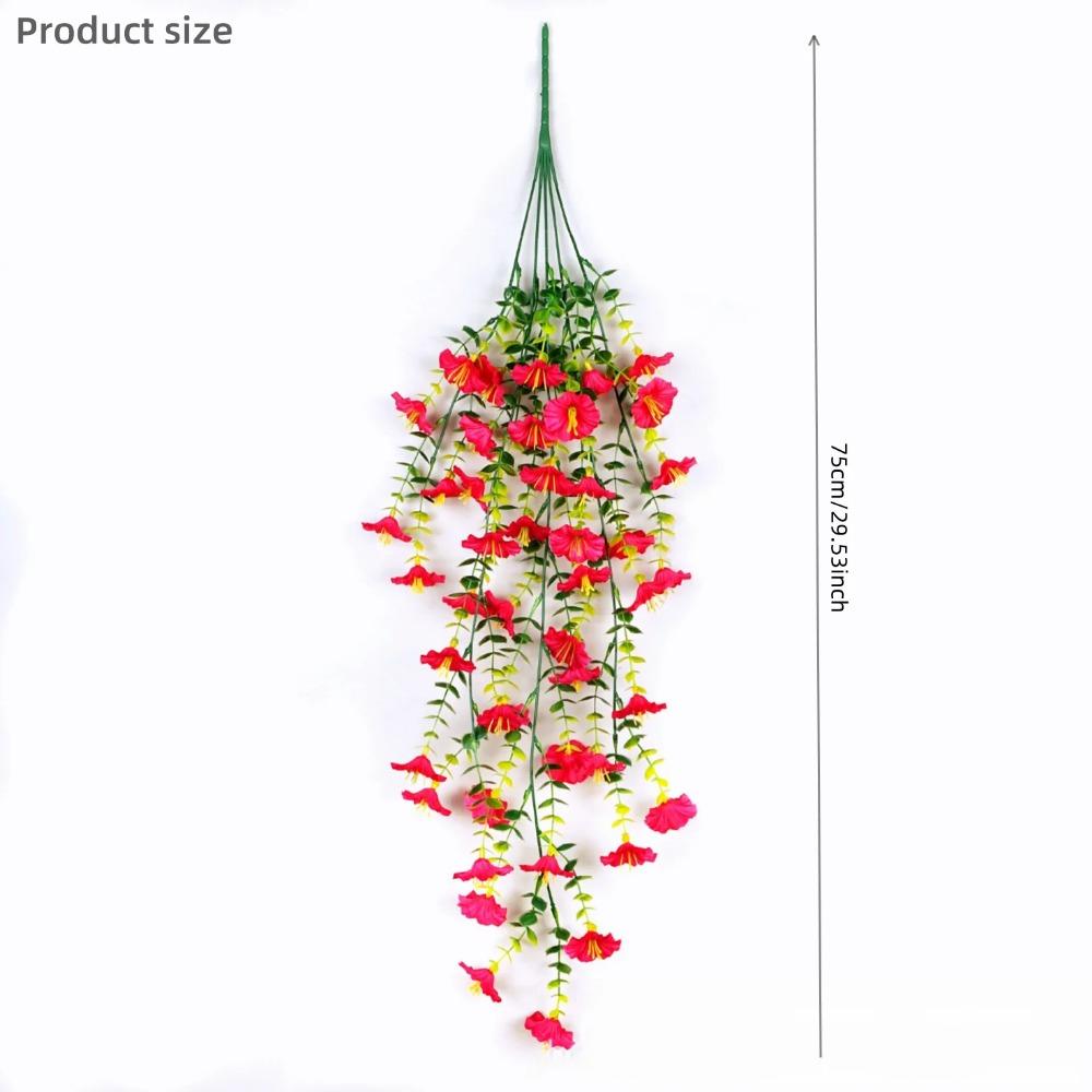 Artificial Morning Glory Hanging Vines – Realistic Outdoor Flowers for Garden Decor, Weddings, Offices,Multiple Combinations