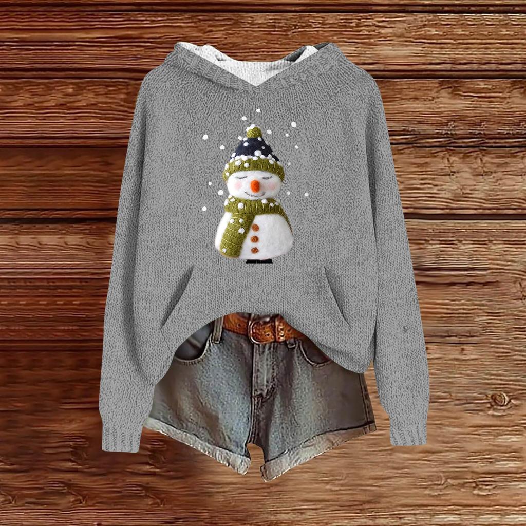 Sweatshirts For Women Knit Sweater Cute Shirt Fall Pullover Hooded Sweatshirt