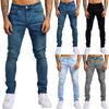 Pánské džíny Streetwear Volný střih Ležérní Úzké Strečové kalhoty Klasický design s pěti kapsami Standardní pas Americký styl