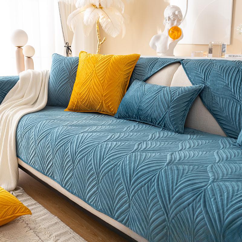 Nordic Sofa Cushion Simple Modern Winter Short Plush Non-Slip Cushion Four Seasons Universal Leather Sofa Cover Cover Cloth