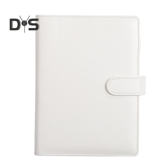 

Многофункциональные сумки для блокнотов с застежкой-молнией, отделения для карточек, кольца для ручек, чехол из искусственной кожи цвета макарон, ежедневник из искусственной кожи белый