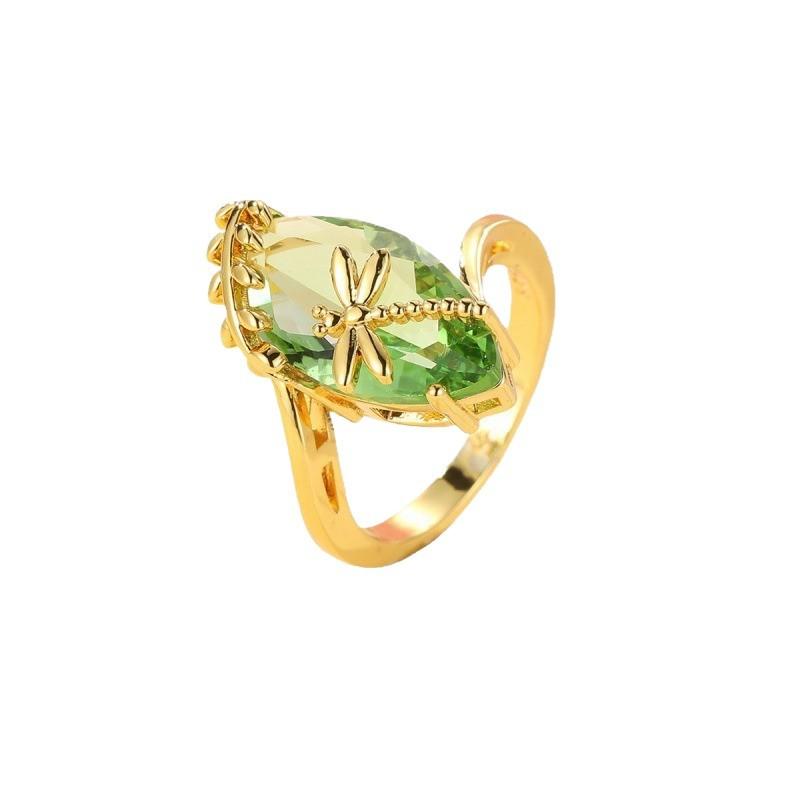 Wish horse eye dragonfly touch water ring simple niche elegant ring ring