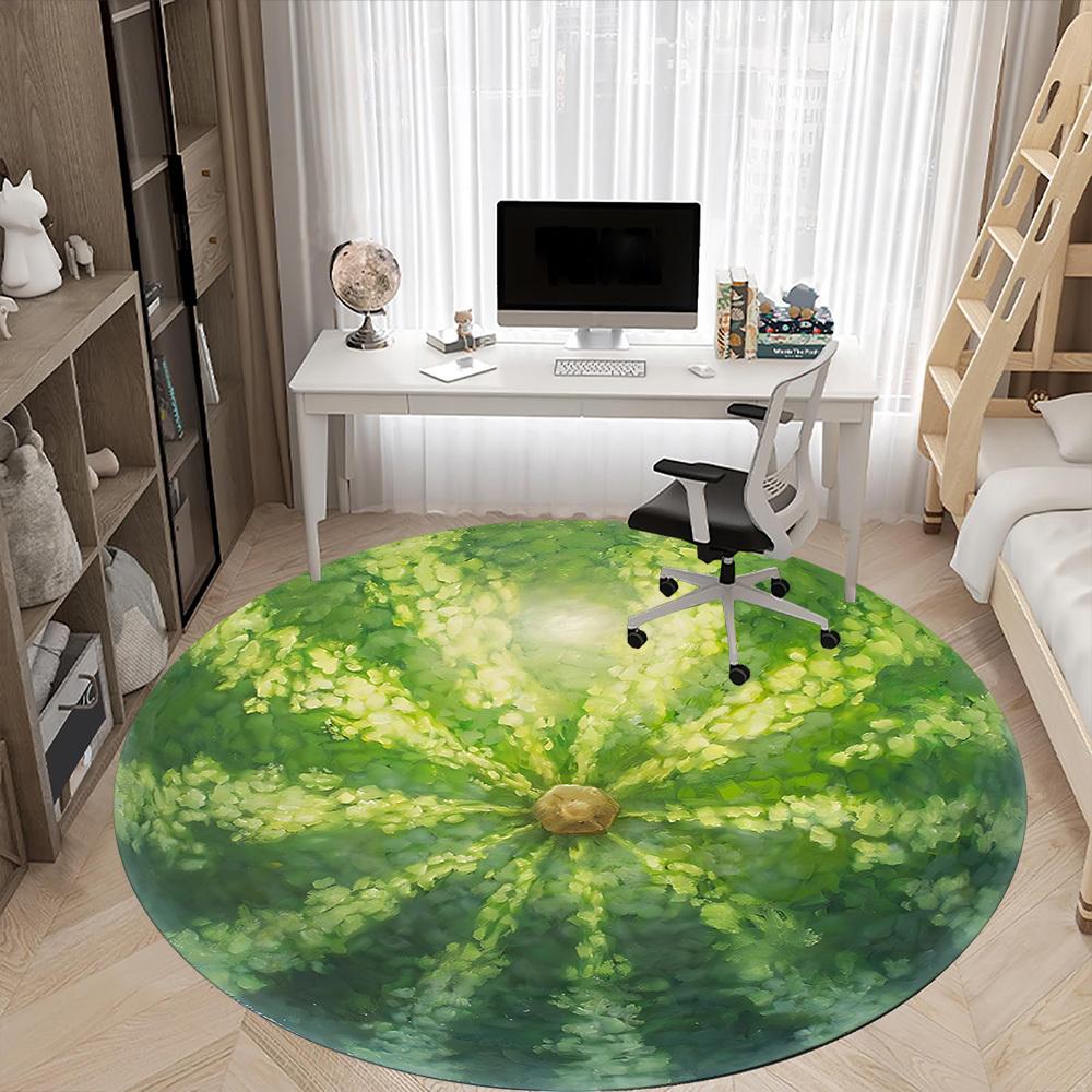 1pc Watermelon Chair Carpet for Office Non-Slip, Machine Washable Rug for Office, Room - Holiday Decor, Machine Made Yy251016144