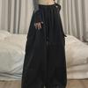 High Street Dopamine Dark Blue Unisex Wide-Leg Overalls - Thickened and Loose Fit for Autumn/Winter Casual Trend