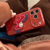 Wine Red Polka Dot Embroidered Horse Phone Case for iPhone 17 Pro Max, iPhone 16, and iPhone 13 with Drop Protection