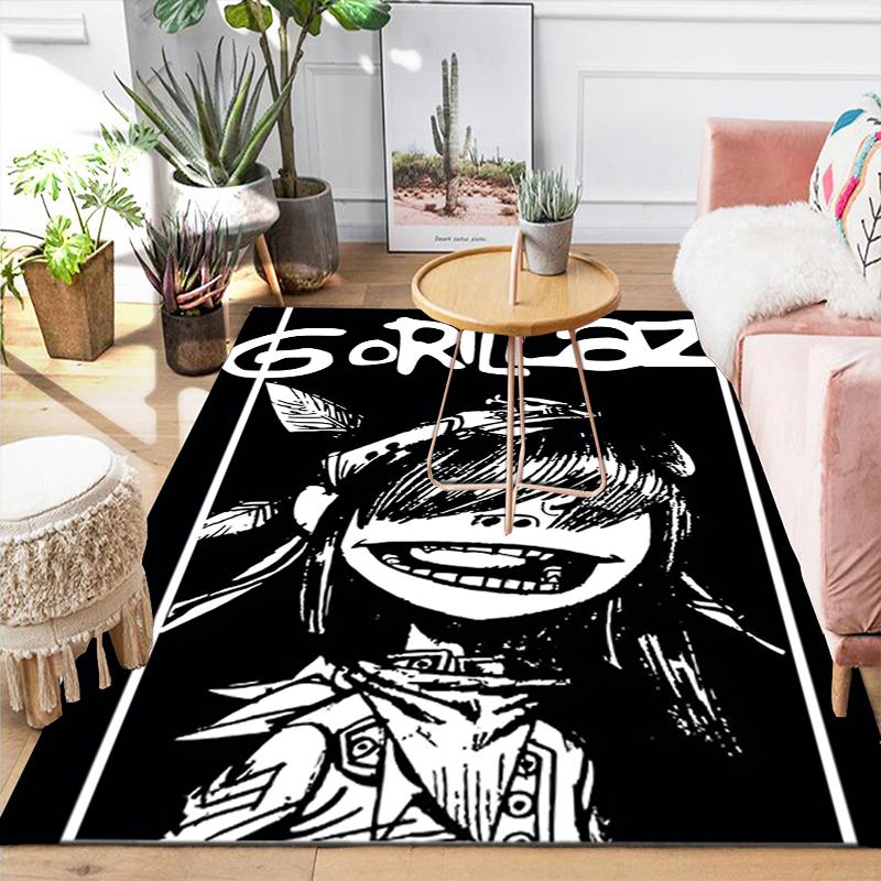 1Pc Gorillaz Artistic Fusion Rug Office Carpet Indoor Outdoor Doormat Nonslip Soft Comfortable Living Christmas Halloween Xmas Gift D924378