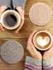 8pcs Pack Coasters With Holder, Minimalist Table Woven Coasters, Kitchen Table Heat-Resistant Coasters And Thick Insulation Pads For Kitchen.