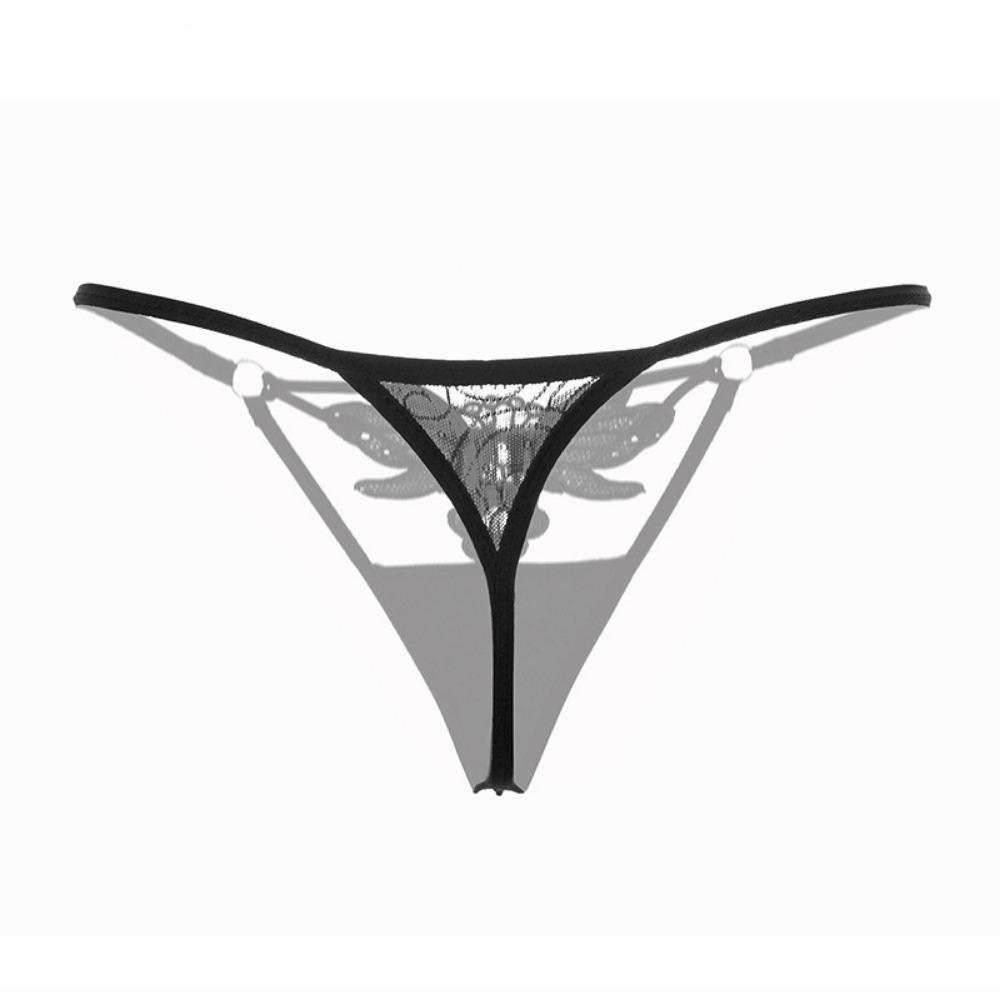 Sexy Embroidery Sexy Panties Real Temptation Fashion Hollow Thong Transparent Hip Underwear Women 2150