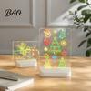 Reusable Acrylic Writing Board LED Drawing for Kids, Rechargeable DIY Light Up Tablet with 7 Color Illuminated Lights Pens, Neon Glow Note Board, Back