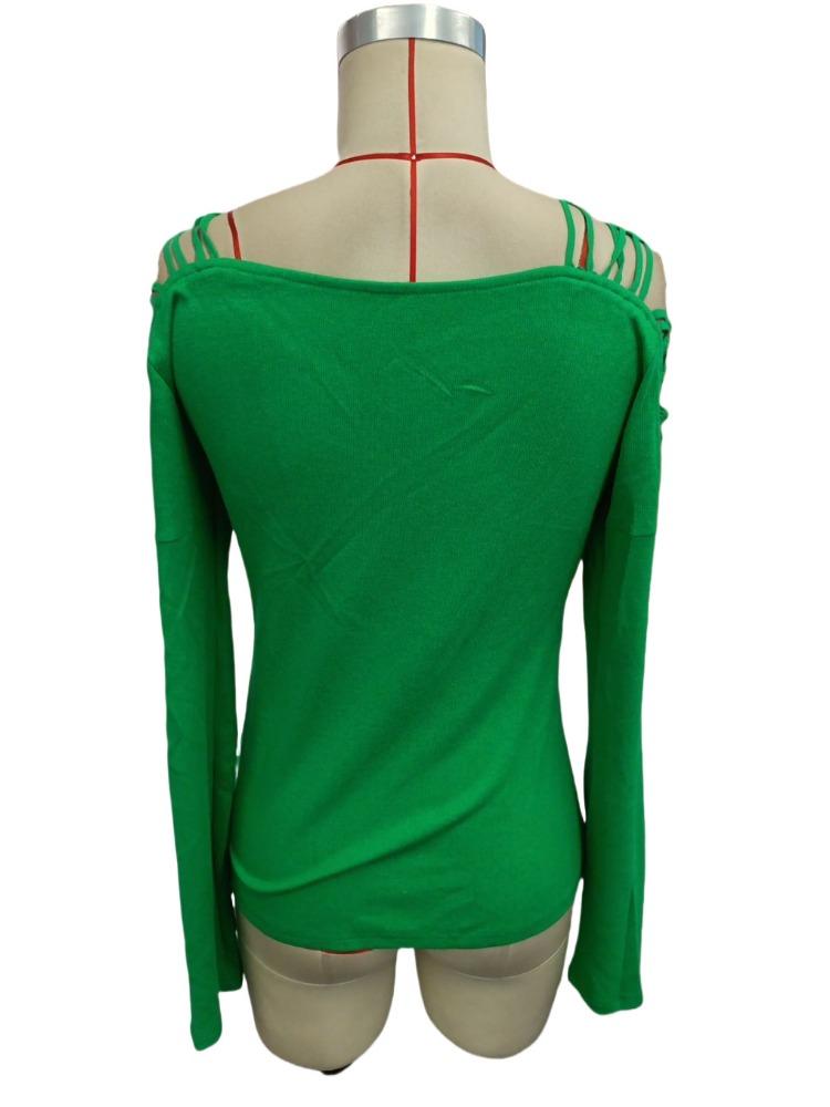 Fashion Lace Splicing Heavy Drilling V-Neck Floor Length Long Sleeve T-Shirt Women's Tops Versatile Closet Essential Fashion Items Shirt