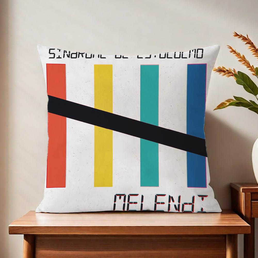 MMelendii Singer Cushion Cover For Pillow Printing Sofa Decoration Home Car Room Coffee Shop Office Nordic Simplicity