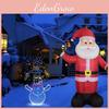 Färgglad Uppblåsbar Jultomte Med LED-lampor För Festlig Utomhusdekoration