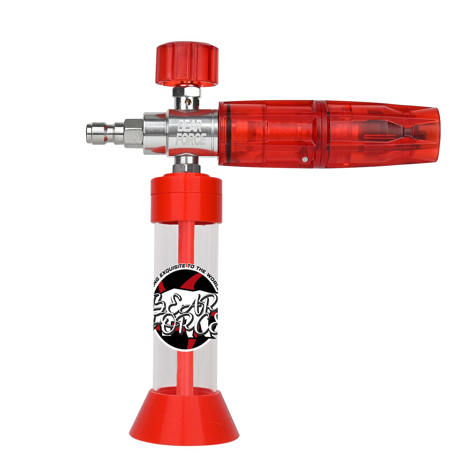 

BEAR FORCE Pressure Magnetic Suction Mini Foam Cannon Pro with 1/4 Quick Connector, Pressure Washer 360° Adjustable Snow Foam Lance красный