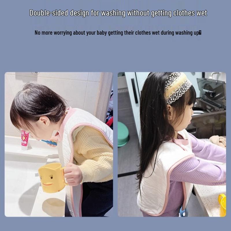 Wasserdichtes Baby-Lätzchen & Handtuch-Set: Zum Zähneputzen, Gesichtswischen und Baden