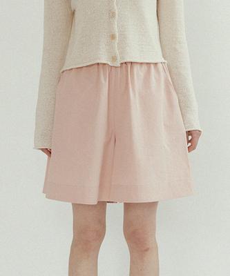 Lingseoul Wide Half Banded Pants-Pink