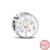 Fit Original Pantaro Charms Bracelet 925 copper Two-tone Heart Ring Mom Tree Bicycle Star Castle Candle Golden Beads DIY Zircon