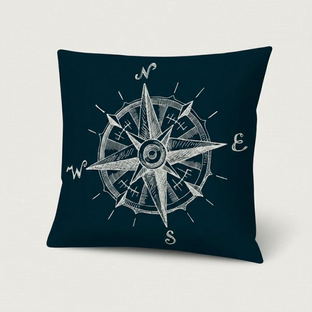 

Linen Pillowcase 45x45cm Nautical Marine Decorative Cushion Cover Home Decor Coastal Living