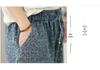 Leopard Print Rhinestone Plus Size Wide-Leg Denim Pants - Elastic, Loose, Slimming, Versatile Casual Wear