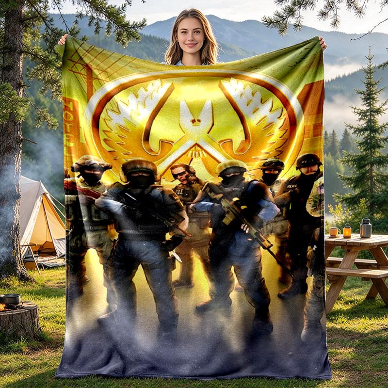 Counter Strike Print Blanket - Soft & Comfortable, for Bedroom, Travel, Sofa, Home Decoration - Birthday Christmas Gift for Friend