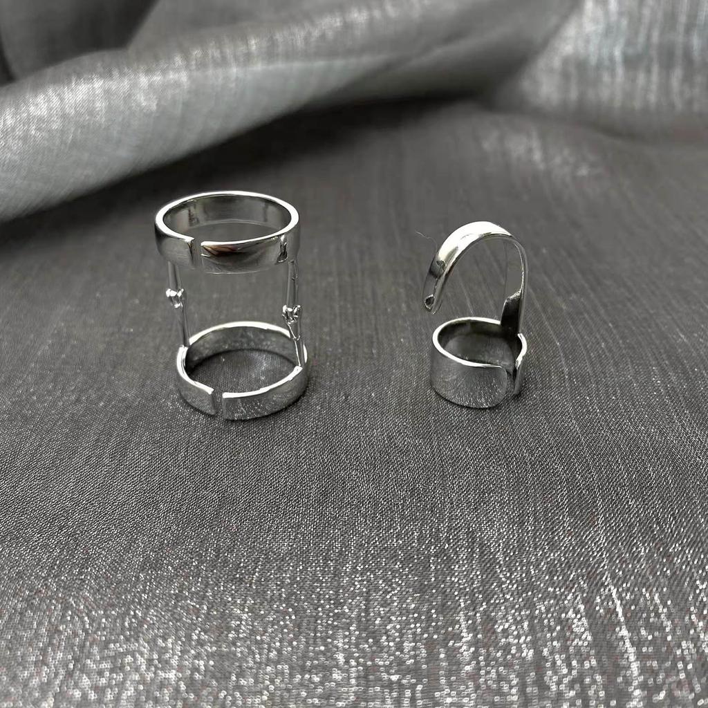 Armor-Knuckle-Joint Ring Double-Loop Activity Ring Halloween Cosplay Costume