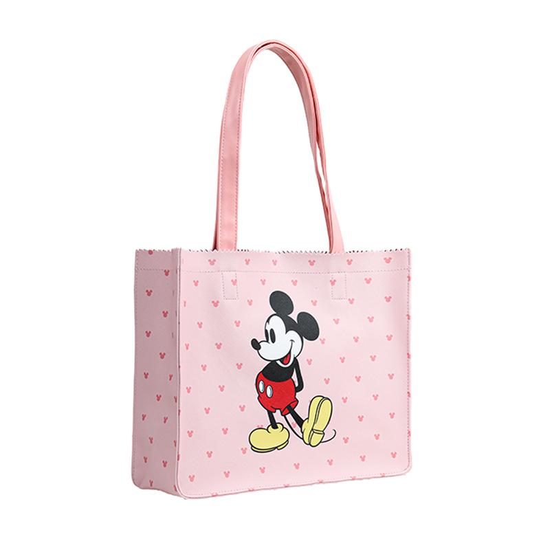 New Disney Mickey Series PVC Tote Bag, Shopping Bag, Shoulder Bag Tubas Unisex Brown DW-XB036