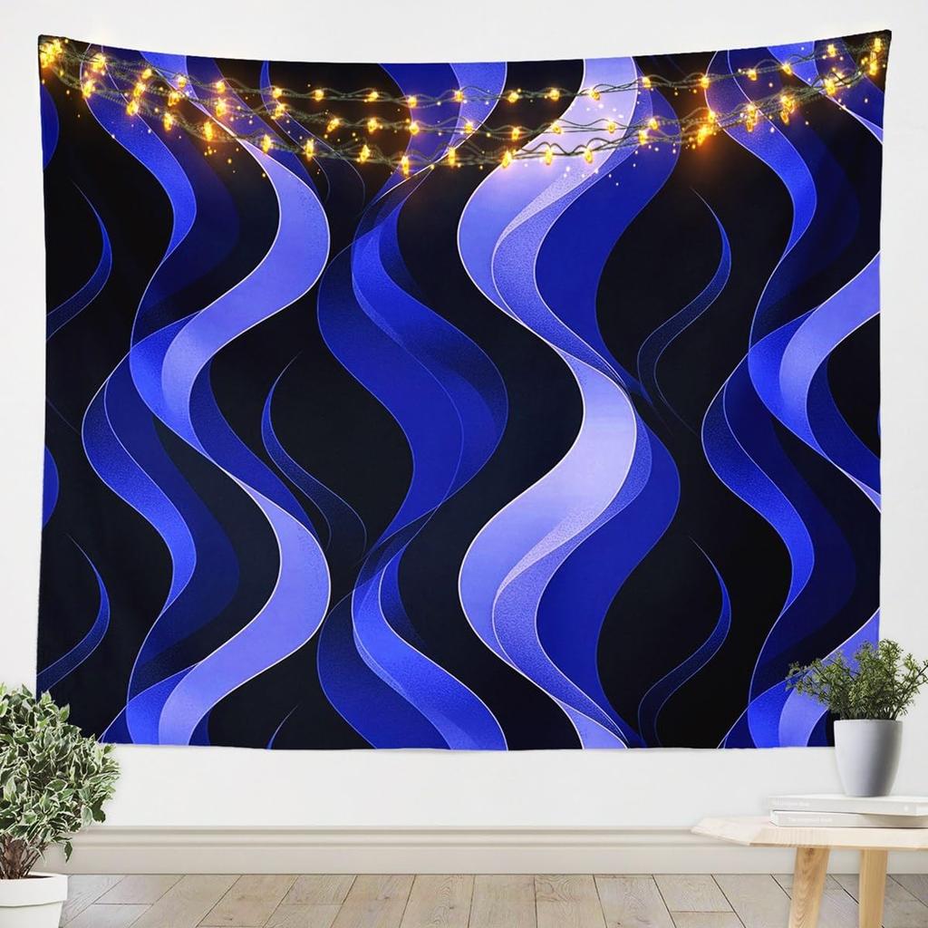 Black White Tapestry Kids Abstract Art Wall Hanging for Boys Girls Teens Stripes Modern Art Wall Blanket Geometric Wall Art Room