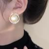 French Retro Pearl & Cubic Zirconia Earrings for Women - S925 Sterling Silver Studs, Light Luxury, Japanese-Korean Style