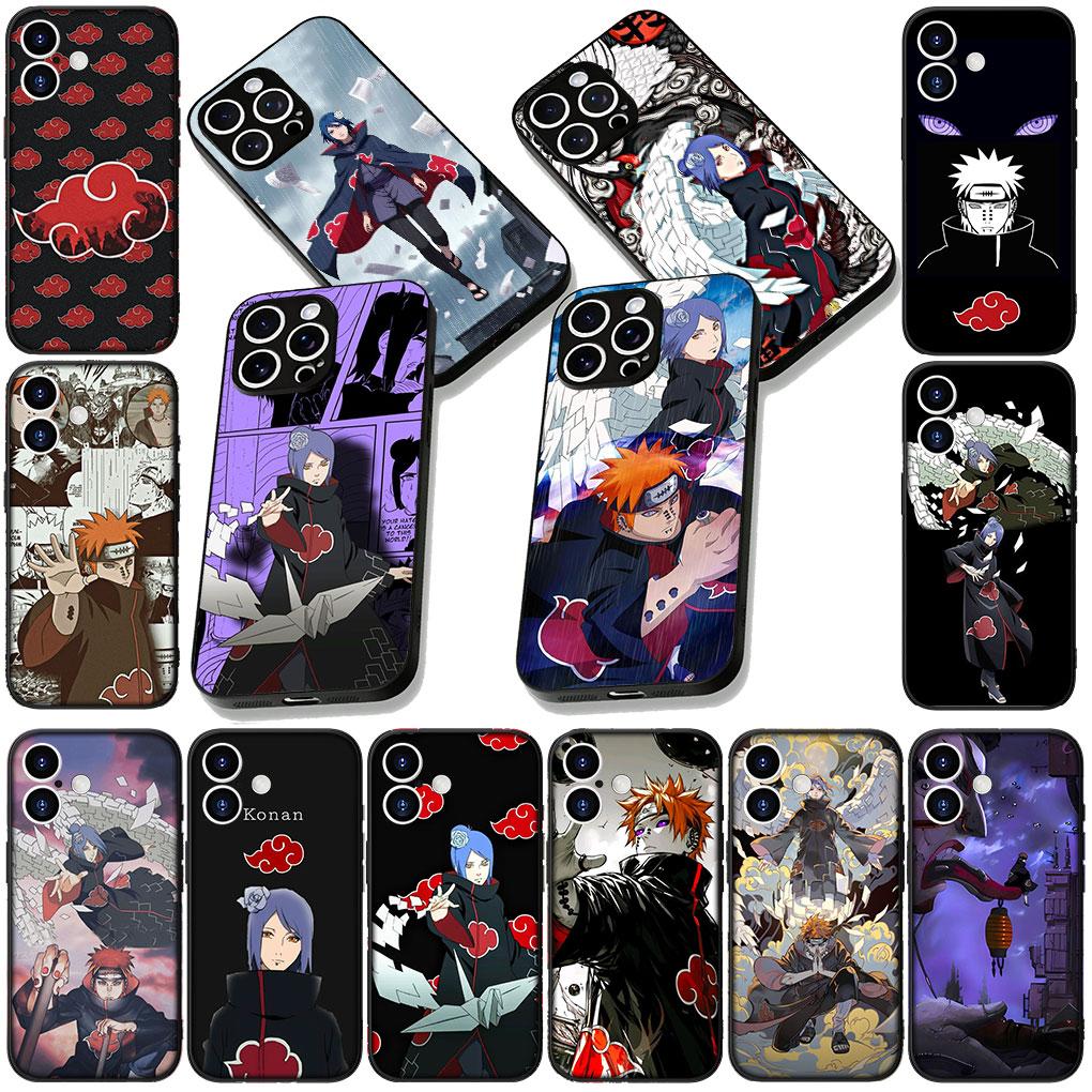 konan Narutos Pain Akatsuki Casing Phone Cover for Apple iPhone 17 16 14 15 Pro Max Plus 15+ 16E XR ProMax Air 16+ Soft Case
