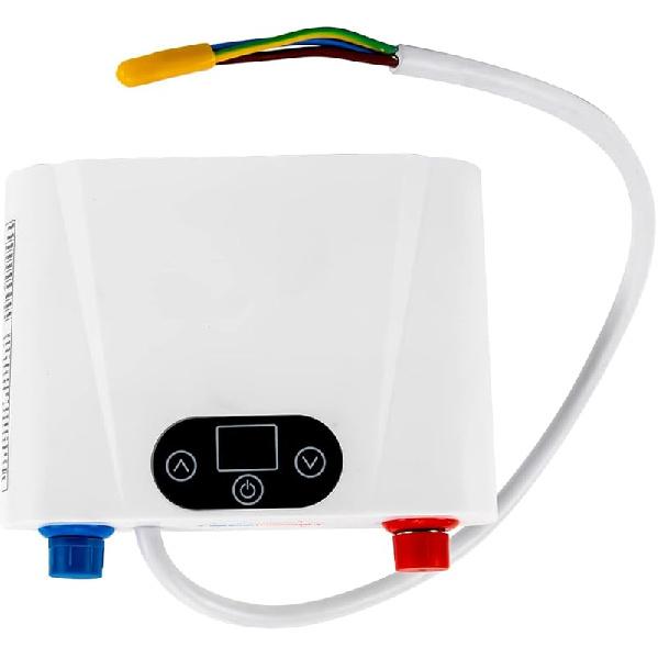 Electric Tankless Water Heater 220v 5.5kw Water Heater for Home Instant Mini Smart for Under Sink Kitchen 5500w White