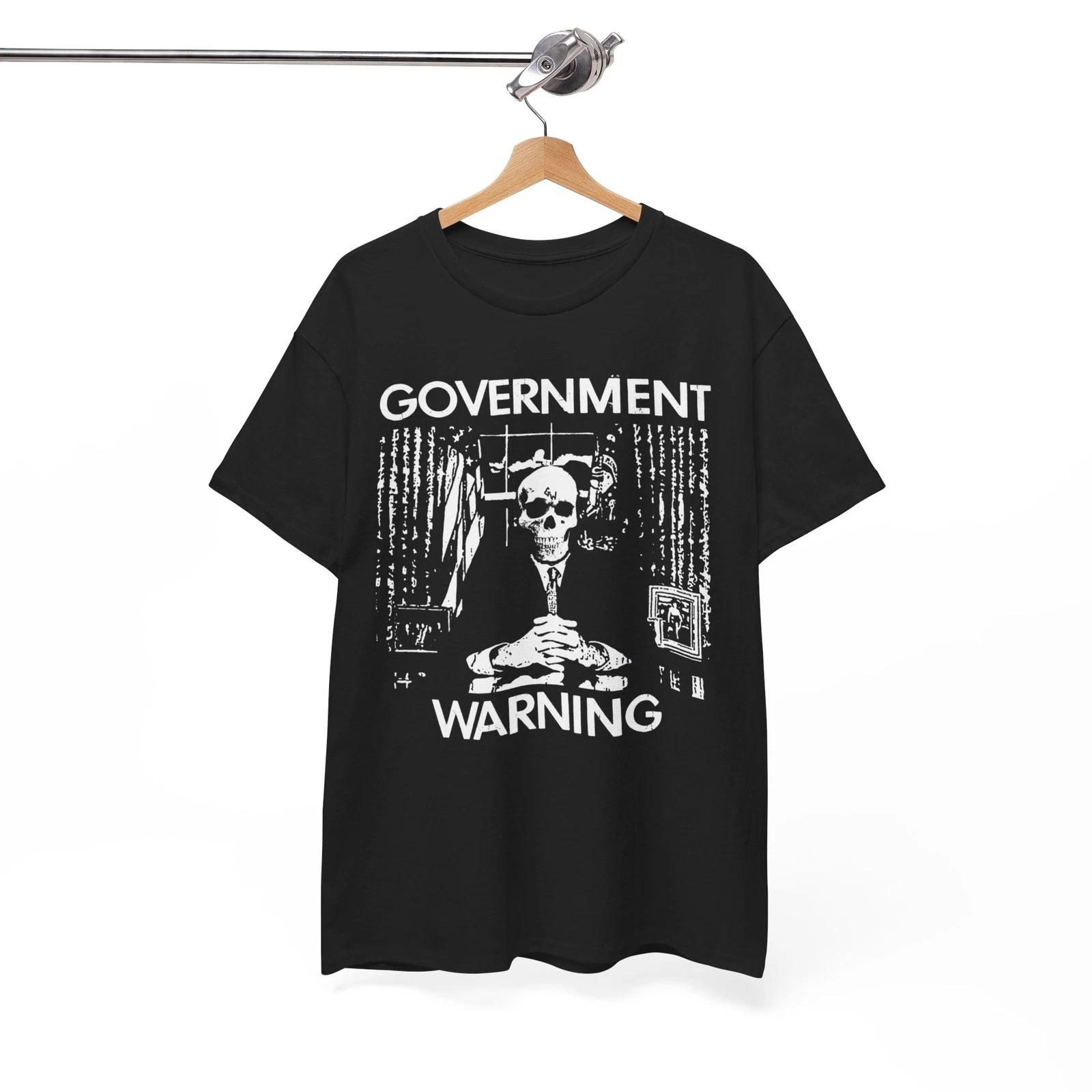 

Government Warning Goth Deathrock Post Punk Music Shirt Unisex Tee S
