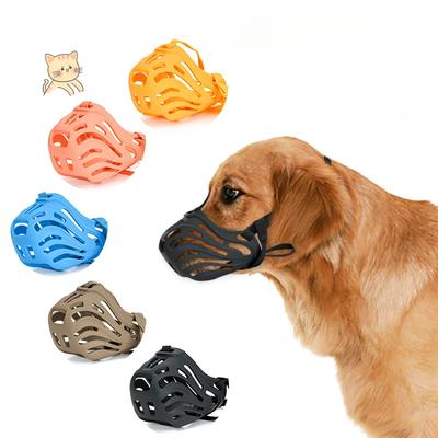 Verstellbarer Maulkorb für Hunde, weiches, atmungsaktives Silikon-Netzgewebe, stabiler Korb, Maulkörbe für kleine und große Hunde, Zubehör für das Training von Haustieren