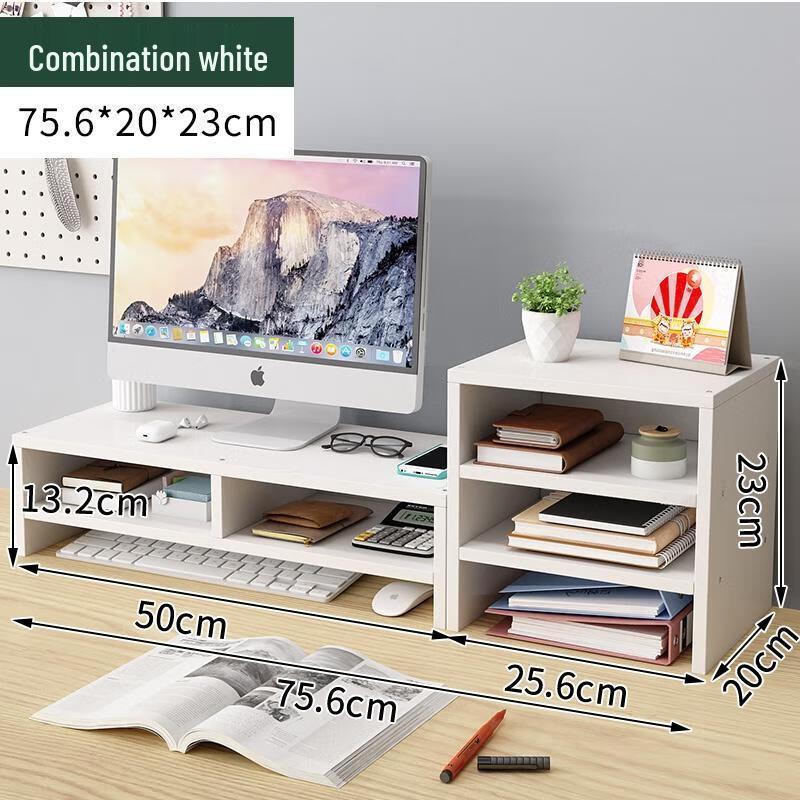 HANDUNYOU Computer Monitor Riser & Desktop Organizer