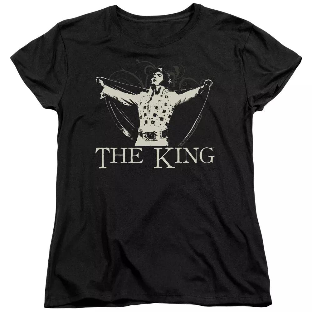 

Elvis Ornate King Women s 100% Cotton T-shirt Mens Tees Top 4XL