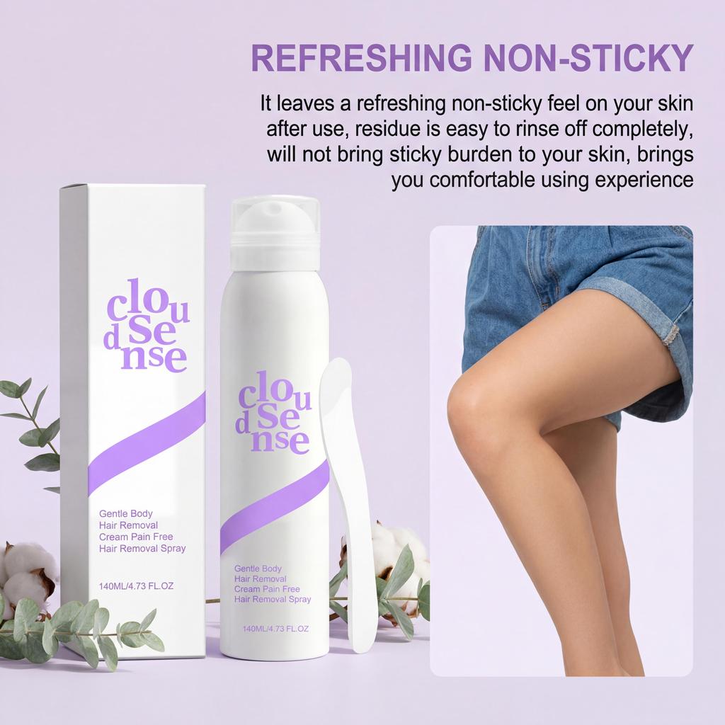 AMZ Spray Delicato per la Depilazione per Donne e Uomini Corpo Gamba Braccio Ascella Formula Delicata Facile da Usare Portatile 140ml