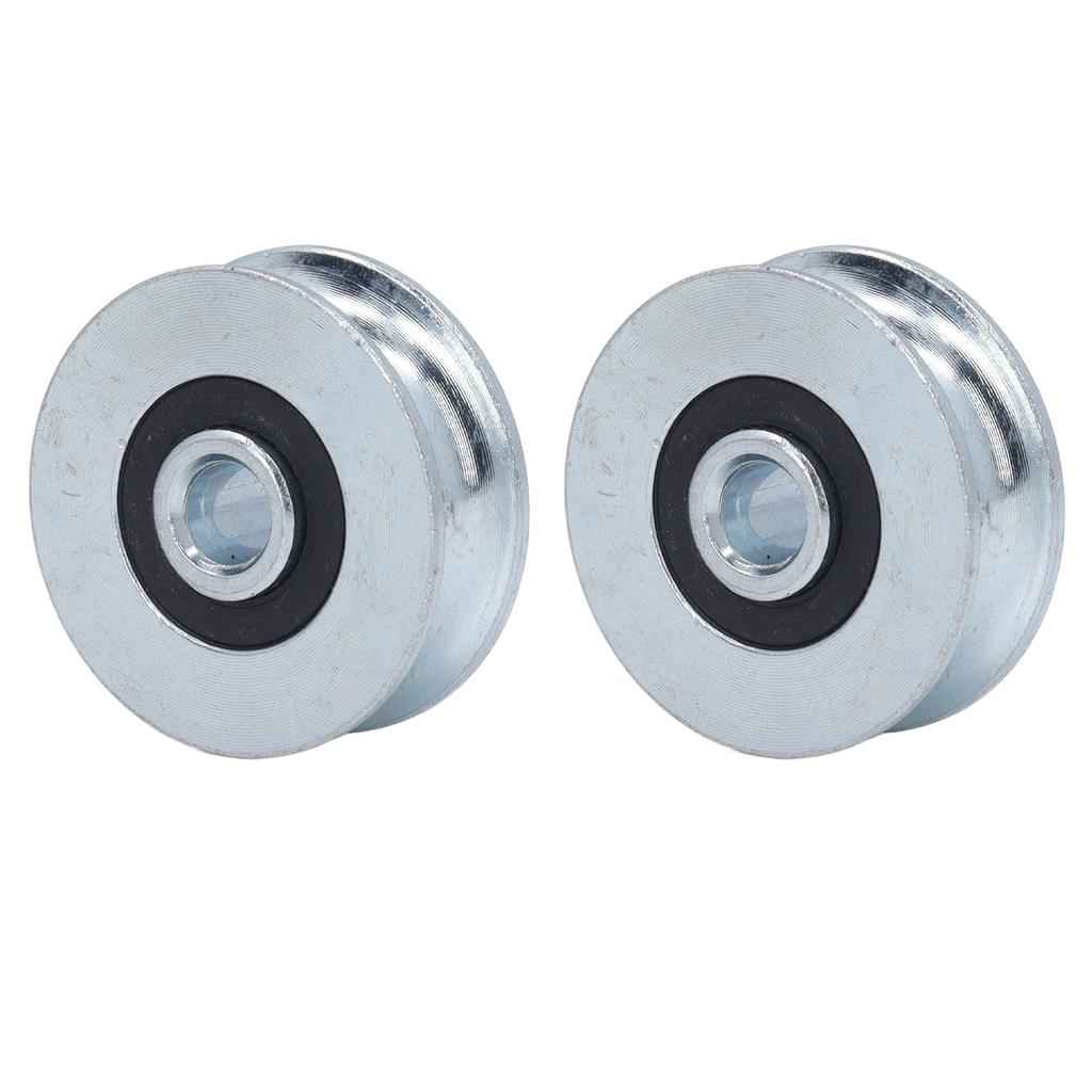 2 Piezas Rueda de Polea Diámetro Exterior 40 mm Diámetro del Agujero Central Acero Aleado Polea Rueda con Rodamiento de Bolas