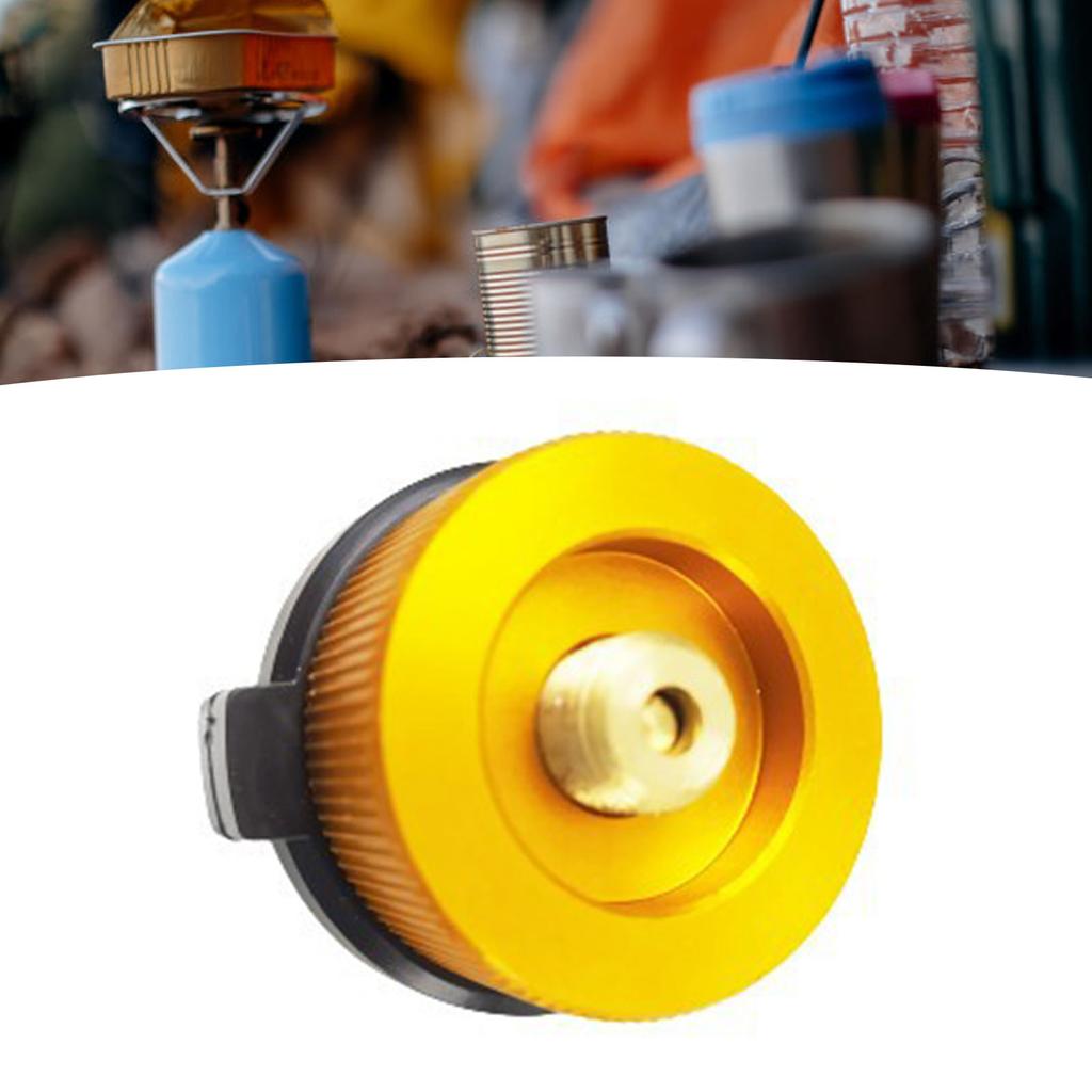 Camp Stove Gas Tank Converter Replacement Outdoor Aluminium Alloy Camping Grill Accessories Orange