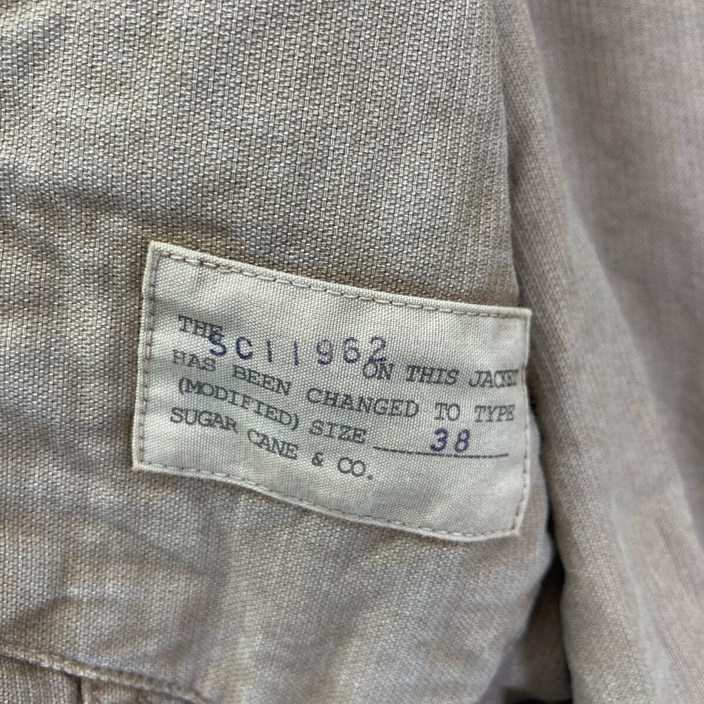 SUGAR CANE SC15296 Beige Summer Corduroy Trucker Jacket Jacket 38 beigeUsed