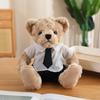 25cm Cute Cartoon Uniform Couple Bear Plush Toy Kawaii Suit Skirt Bear Stuffed Plush Animals Doll Pillow Birthday Gift For Kids