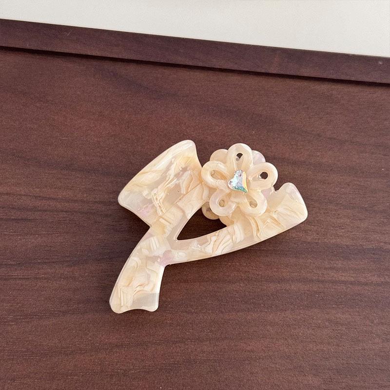 Exquisite Super Fairy Medium 6CM Temperament Flower Rhinestones Acetic Acid Hair Clip Hair Accessories For Woman Girls