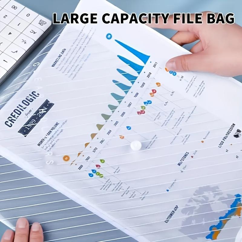 20pcs Durable A4 Size Document Pouches with Secure Buckle Closures - Assorted Colors,Office and School Organizer Bags for Files