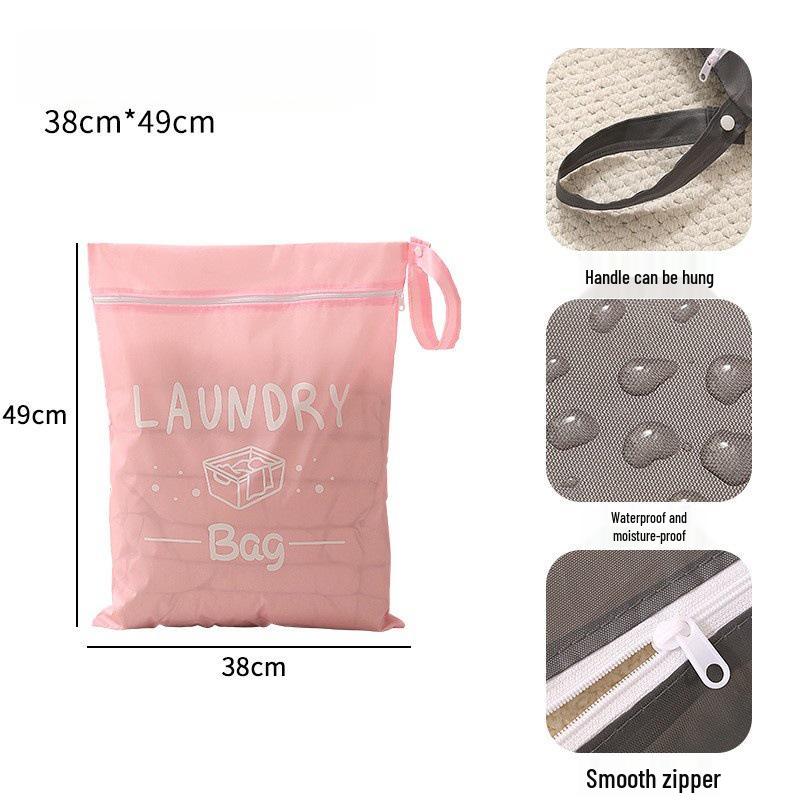 Oxford Cloth Drawstring Laundry Bag: Dustproof Travel Storage for Clothes