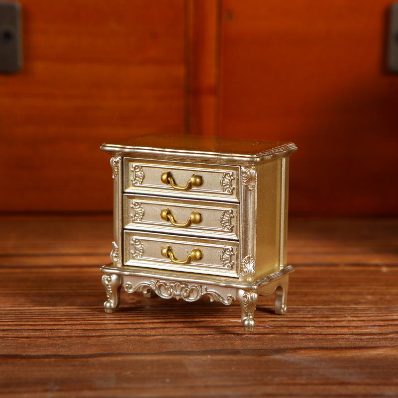 

1/12 кукольный домик миниатюрный прикроватный столик ящики шкаф для хранения кукольная мебель для дома декор игрушка микро сцена строительство реквизит