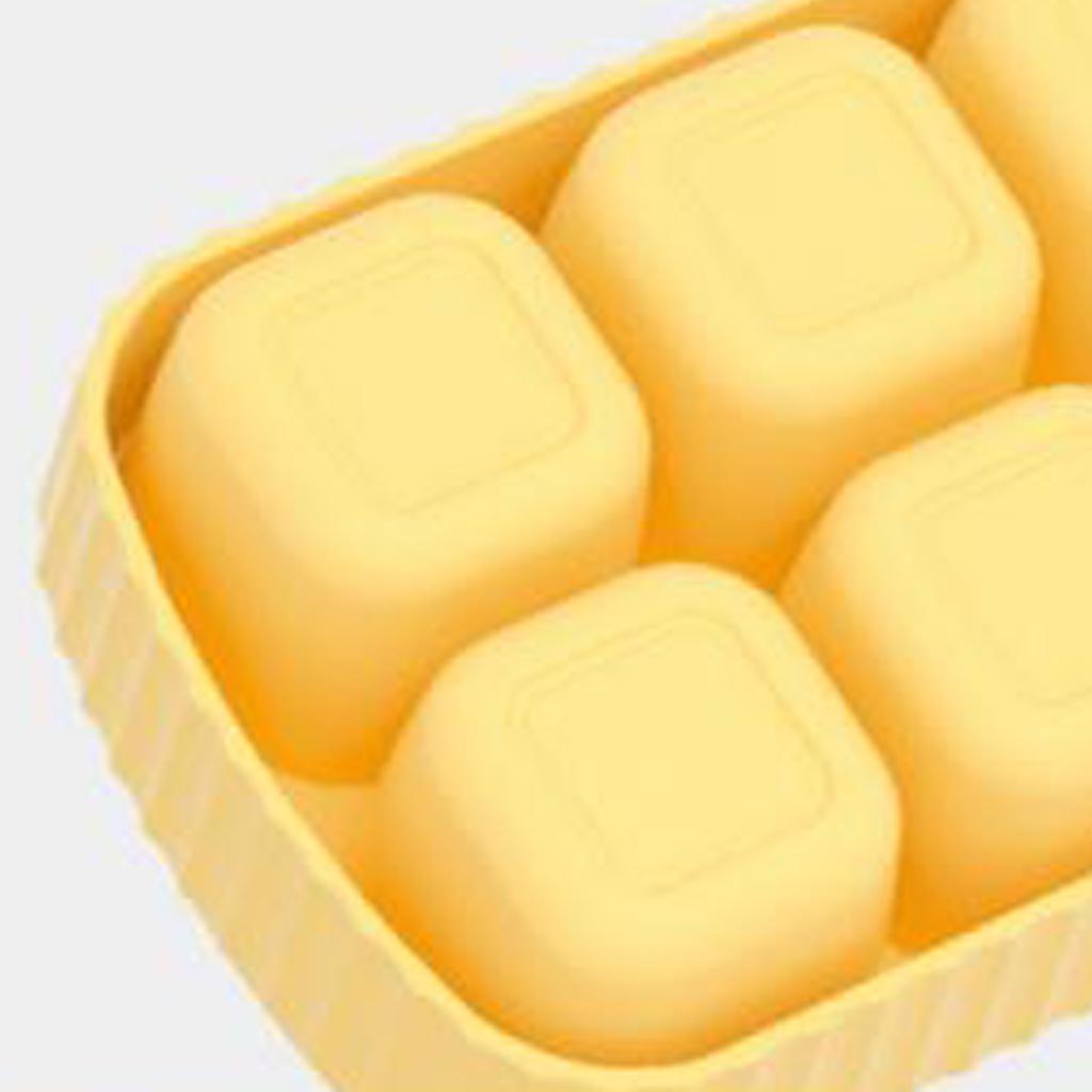 Silicone Ice Cube Tray Easy Release Flexible 8 Ice Cube Trays SquareIce Trays with Removable Lid for Freezer Cocktail