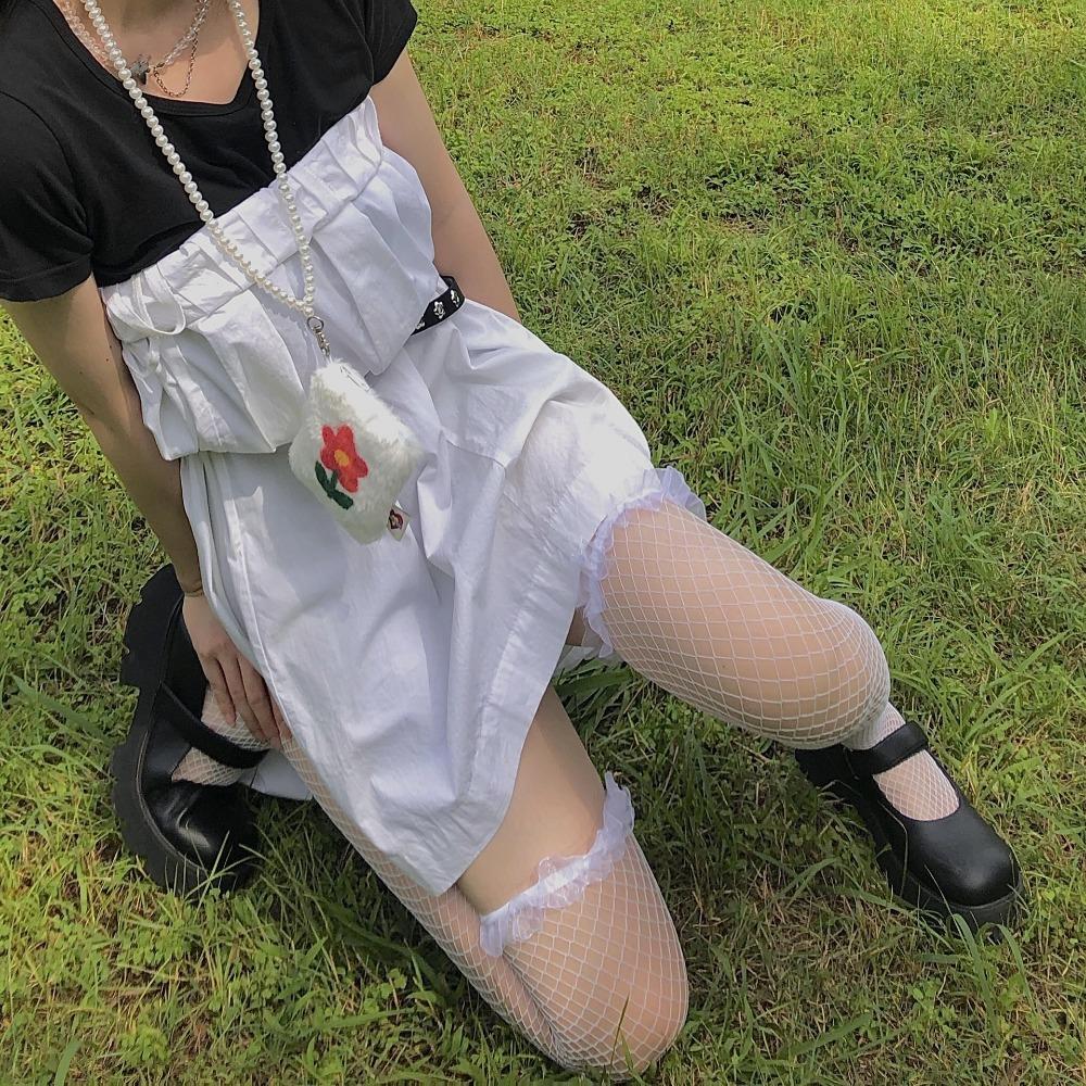 Summer Thin Black Stockings Lace Lolita Japanese Sweet Jk College Style Babes Fishnet Knee Socks Children