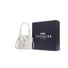 Coach Rowan 21 Logo Faux Leather Handbag Small Women Handbags Gray CBH07-IMXU5
