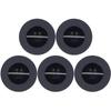 5 Stück Surf Leash Plug Ersatz Runder Board Cup Plug für Surfboard Longboard Schwarz